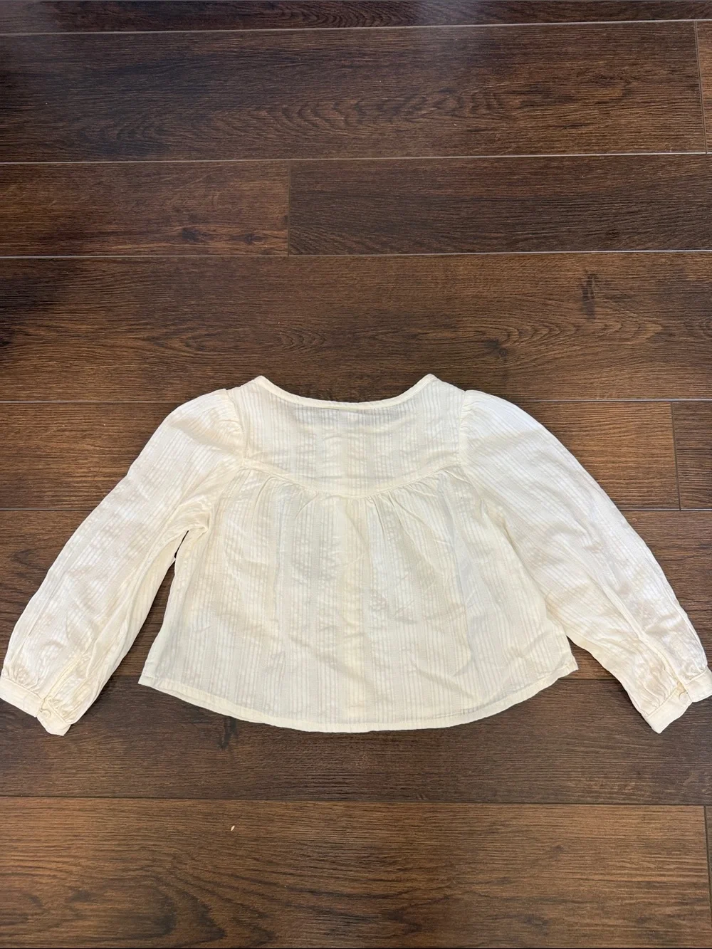 Old Navy Cream Button-Front Peasant Blouse for Girls